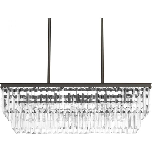 Progress Glimmer P400101 020 4 60 Watt MED ISLAND CHANDELIER in Antique Bronze Finish Model: P400101-020