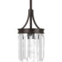 Progress Glimmer P5320 134 1 100 Watt MED MINI PENDANT in Silver Ridge Finish Model: P5320-134