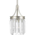 Progress Glimmer P5320 134 1 100 Watt MED MINI PENDANT in Silver Ridge Finish Model: P5320-134