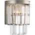 Progress Glimmer P7198 134 2 60 Watt CAND WALL SCONCE in Silver Ridge Finish Model: P7198-134