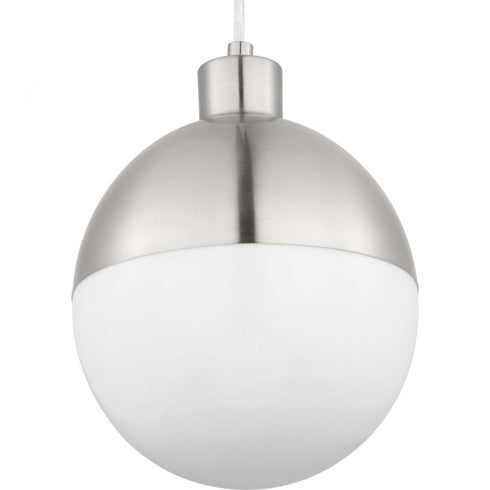 Progress Globe LED P500147 009 30 1 9 Watt LED PENDANT in Brushed Nickel Finish Model: P500147-009-30