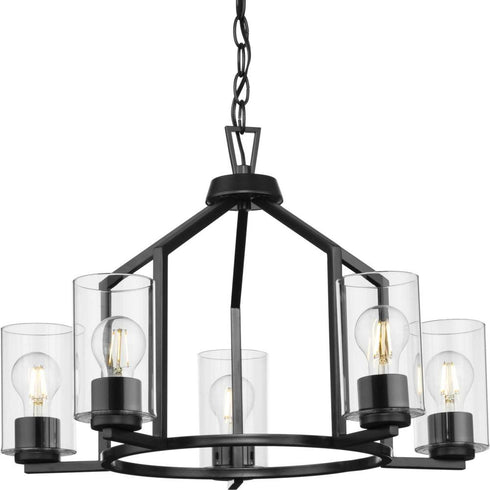 Progress Goodwin P400316 009 5 Light CHANDELIER in Brushed Nickel Finish Model: P400316-009