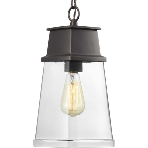 Progress Greene Ridge Collection One Light Hanging Lantern in Architectural Bronze Finish Model: P550033-129