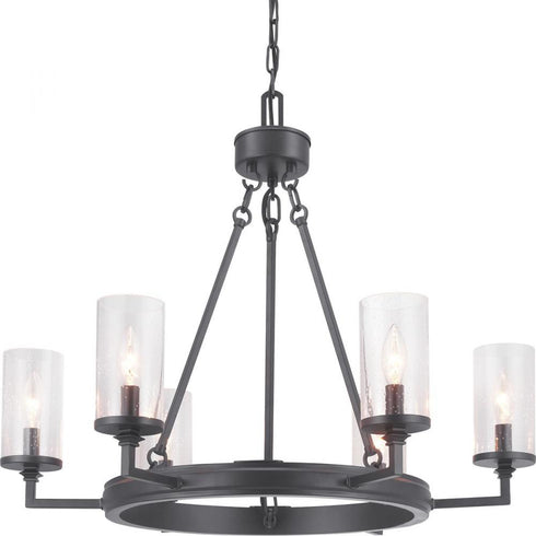 Progress Gresham P400164 143 6 60 Watt CAND CHANDELIER in Graphite Finish Model: P400164-143