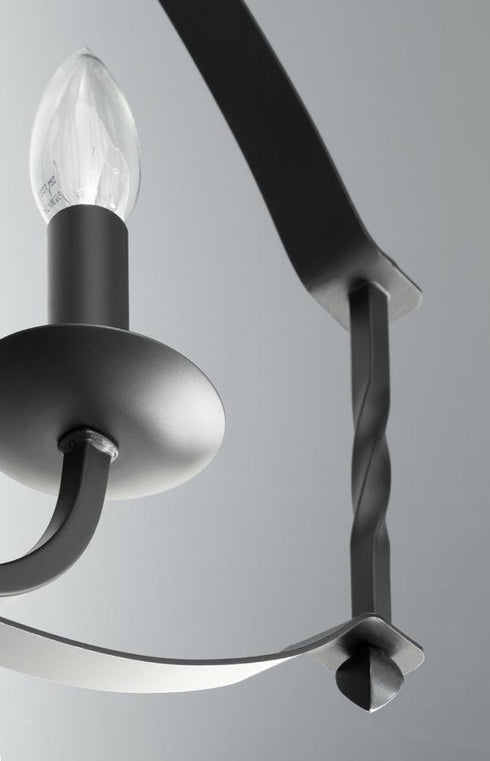 Progress Greyson Collection Six Light Two Tier Foyer Chandelier in Matte Black Finish Model: P3577-31