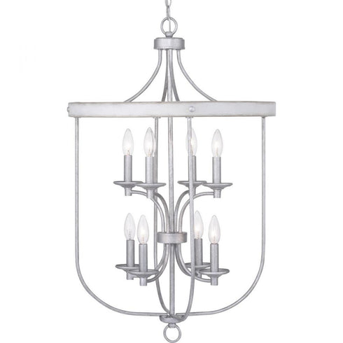 Progress Gulliver Collection Eight Light Foyer in Galvanized Finish Finish Model: P500158-141