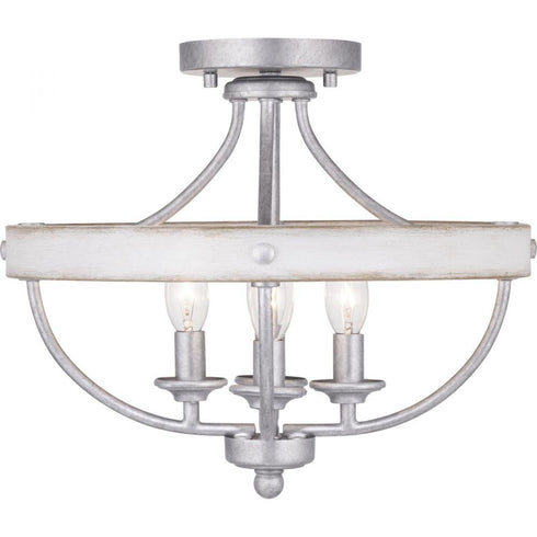 Progress Gulliver P350117 141 4 60 Watt CAND SEMI FLUSH in Galvanized Finish Finish Model: P350117-141
