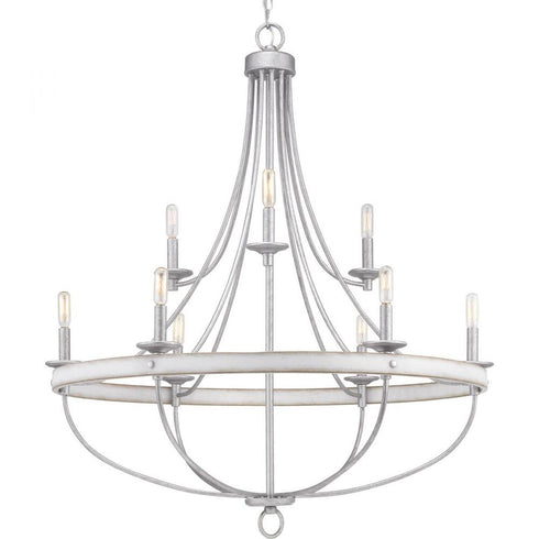 Progress Gulliver P400159 141 9 60 Watt CAND CHANDELIER in Galvanized Finish Finish Model: P400159-141