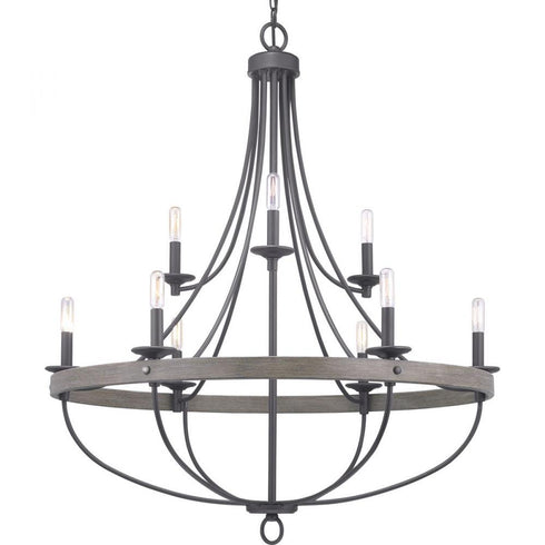 Progress Gulliver P400159 141 9 60 Watt CAND CHANDELIER in Galvanized Finish Finish Model: P400159-141