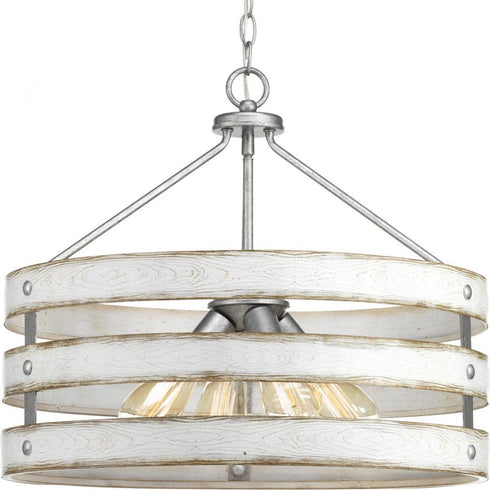 Progress Gulliver P500023 141 4 75 Watt MED PENDANT in Galvanized Finish Finish Model: P500023-141