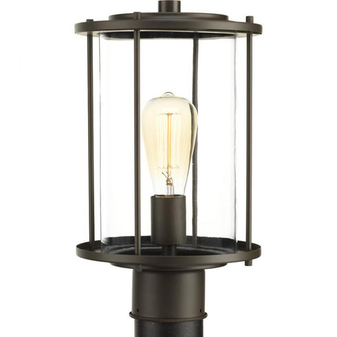 Progress Gunther P540020 020 1 100 Watt MED POST LANTERN in Antique Bronze Finish Model: P540020-020