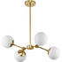 Progress Haas P400307 009 4 Light CHANDELIER in Brushed Nickel Finish Model: P400307-009