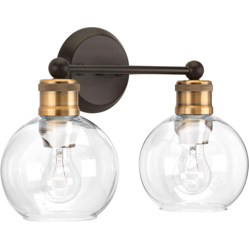 Progress Hansford P300050 020 2 60 Watt MED BATH BRACKET in Antique Bronze Finish Model: P300050-020