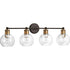 Progress Hansford P300052 020 4 60 Watt MED BATH BRACKET in Antique Bronze Finish Model: P300052-020