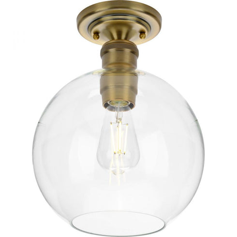 Progress Hansford P350046 020 1 60 Watt MED FLUSH MOUNT in Antique Bronze Finish Model: P350046-020