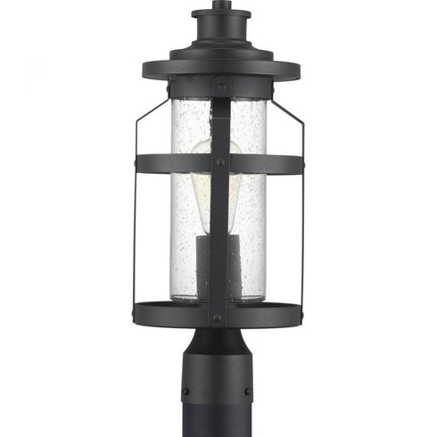 Progress Haslett P540031 031 1 100 Watt MED POST LANTERN in Textured Black Finish Model: P540031-031