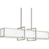 Progress Haven 4 Light P3898 09 4 100 Watt MED LIN PENDANT in Brushed Nickel Finish Model: P3898-09