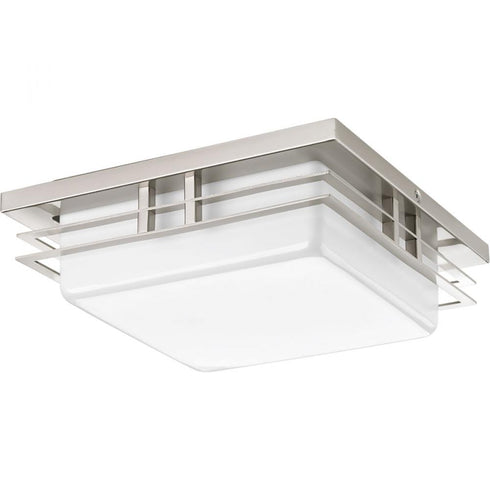 Progress Helm LED P3447 0930K9 1 17 Watt LED 3000K FLUSH MOUNT in Brushed Nickel Finish Model: P3447-0930K9