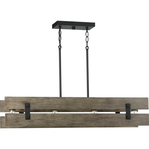 Progress Hemsworth P400229 031 4 60 Watt MED CHANDELIER in Textured Black Finish Model: P400229-031