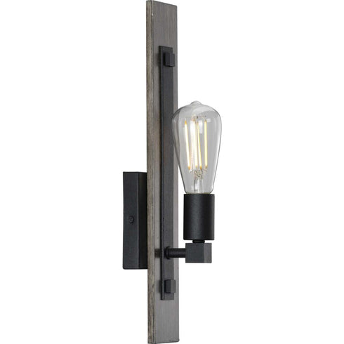 Progress Hemsworth P710093 031 1 60 Watt MED WALL BRACKET in Textured Black Finish Model: P710093-031