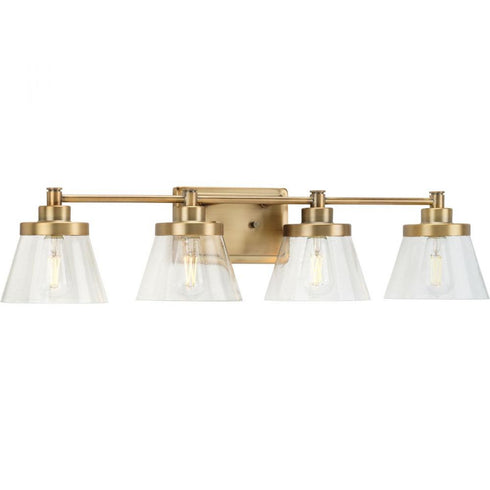 Progress Hinton P300351 009 4 60 Watt MED BATH BRACKET in Brushed Nickel Finish Model: P300351-009