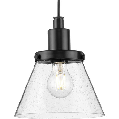 Progress Hinton P500382 009 1 Light MINIPEND GLASS in Brushed Nickel Finish Model: P500382-009