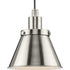 Progress Hinton P500383 009 1 Light MINIPEND METAL in Brushed Nickel Finish Model: P500383-009