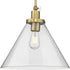 Progress Hinton P500384 009 1 Light LARGE PEND GLASS in Brushed Nickel Finish Model: P500384-009