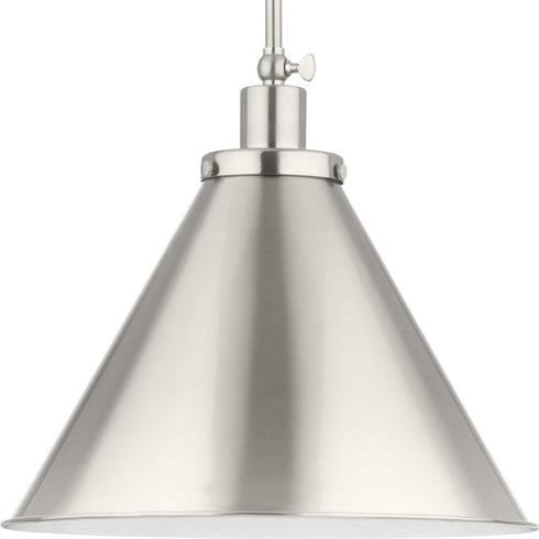 Progress Hinton P500385 009 1 Light LARGE PEND METAL in Brushed Nickel Finish Model: P500385-009