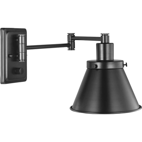 Progress Hinton P710085 009 1 60 Watt MED WALL BRACKET in Brushed Nickel Finish Model: P710085-009