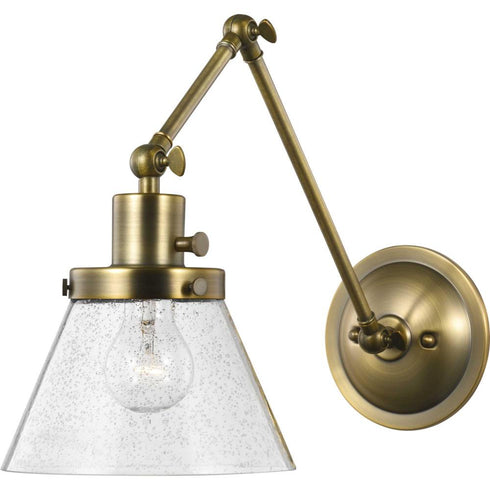 Progress Hinton P710094 009 1 60 Watt MED WALL BRACKET in Brushed Nickel Finish Model: P710094-009