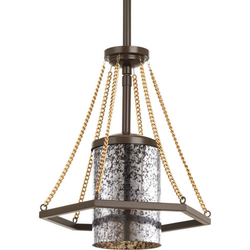 Progress Indi Collection One Light Mini Pendant in Antique Bronze Finish Model: P5074-20