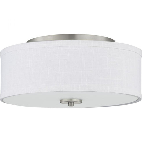 Progress Inspire LED P350135 009 30 1 17 Watt LED FLUSH MOUNT in Brushed Nickel Finish Model: P350135-009-30