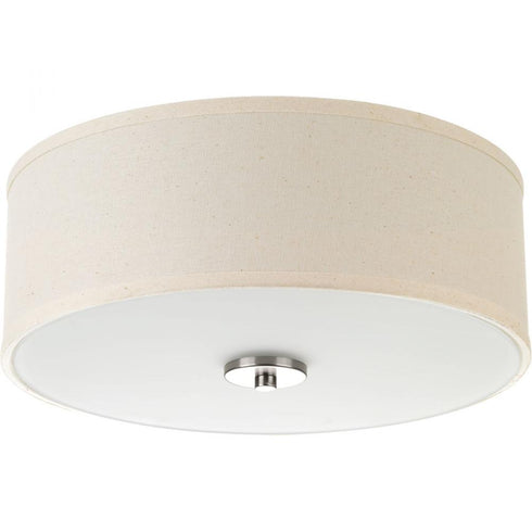 Progress Inspire LED P3696 0930K9 1 17 Watt 3000K FLUSH MOUNT in Brushed Nickel Finish Model: P3696-0930K9
