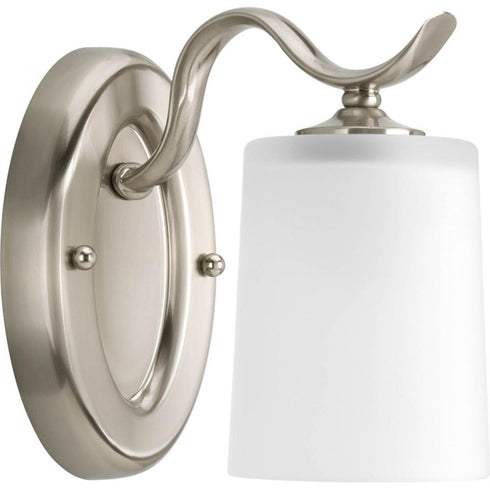 Progress Inspire P2018 09 1 100 Watt MED BATH BRACKET in Brushed Nickel Finish Model: P2018-09