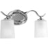 Progress Inspire P2019 09 2 100 Watt MED BATH BRACKET in Brushed Nickel Finish Model: P2019-09