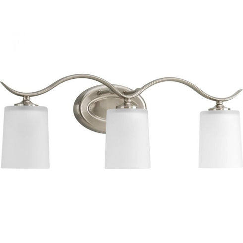 Progress Inspire P2020 09 3 100 Watt MED BATH BRACKET in Brushed Nickel Finish Model: P2020-09