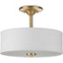 Progress Inspire P350129 009 2 75 Watt MED SEMI FLUSH in Brushed Nickel Finish Model: P350129-009