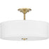 Progress Inspire P350167 009 3 60 Watt MED SEMI FLUSH in Brushed Nickel Finish Model: P350167-009