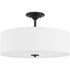Progress Inspire P350167 009 3 60 Watt MED SEMI FLUSH in Brushed Nickel Finish Model: P350167-009