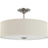 Progress Inspire P350168 009 3 60 Watt MED SEMI FLUSH in Brushed Nickel Finish Model: P350168-009