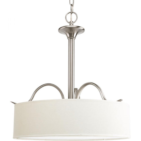 Progress Inspire P3931 09 3 100 Watt MED INVERTED PENDANT in Brushed Nickel Finish Model: P3931-09