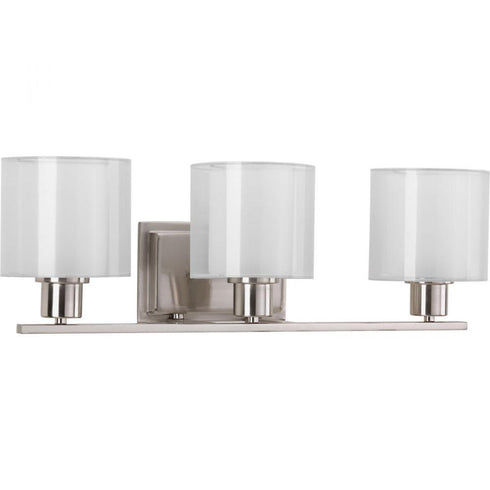 Progress Invite P2079 09 3 60 Watt MED BATH BRACKET in Brushed Nickel Finish Model: P2079-09