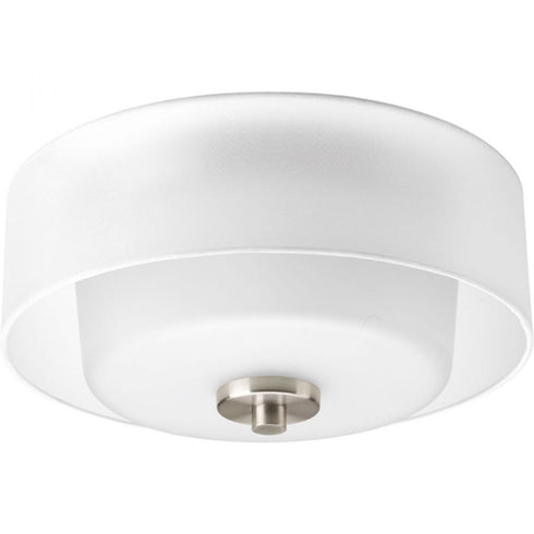 Progress Invite P3693 09 2 60 Watt MED FLUSH MOUNT in Brushed Nickel Finish Model: P3693-09