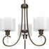 Progress Invite P4695 09 3 100 Watt MED CHANDELIER in Brushed Nickel Finish Model: P4695-09