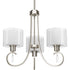Progress Invite P4695 09 3 100 Watt MED CHANDELIER in Brushed Nickel Finish Model: P4695-09