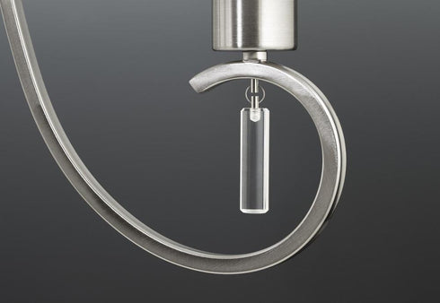 Progress Invite P4696 09 5 100 Watt MED CHANDELIER in Brushed Nickel Finish Model: P4696-09