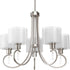 Progress Invite P4696 09 5 100 Watt MED CHANDELIER in Brushed Nickel Finish Model: P4696-09