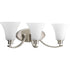 Progress Joy P2002 09 3 100 Watt MED BATH BRACKET in Brushed Nickel Finish Model: P2002-09
