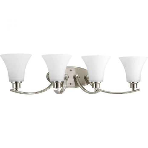 Progress Joy P2003 09 4 100 Watt MED BATH BRACKET in Brushed Nickel Finish Model: P2003-09